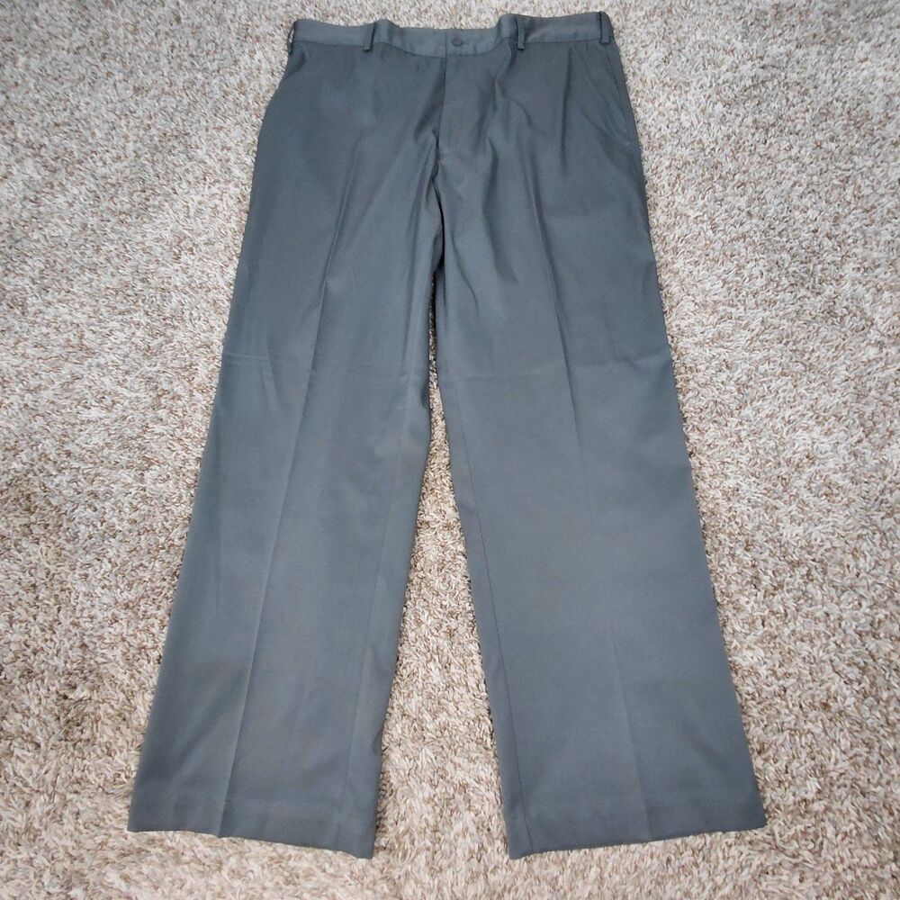 Nike Golf Performance Pants Mens 36x30 Dri-Fit Gray Golf Chino Straight Leg Fit